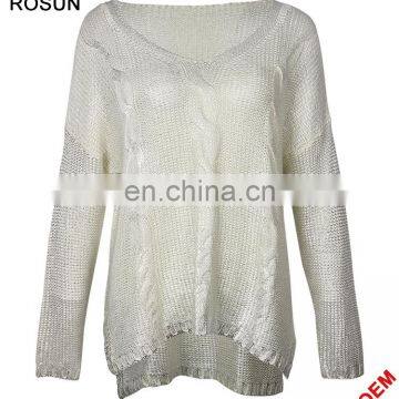 Sweater 2017 winter clothing for lady cable pattern women knitwear