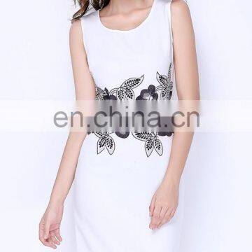 2016 BAIYIMO Women's Summer Mid Calf Floral Style Wear to Work Business Sheath Dress photo-3