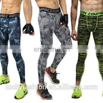 2016 BAIYIMO Hot Sale Sexy Mens Sport Leggings For Running Training Fitness legging