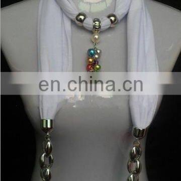 new White beaded pendant jewelry scarf Canada wholesale