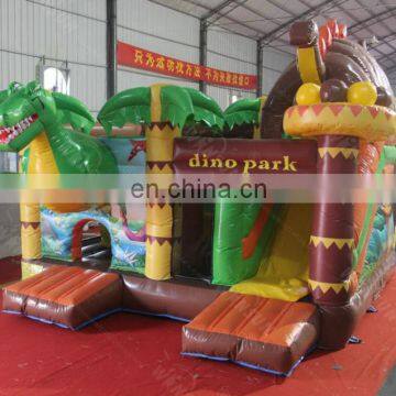 2017 New design inflatable dino park, dino air bouncer, inflatable dino bouncer combo