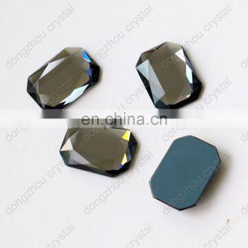 DZ-1027 rectangle shape flat back glass stone for jewelry making