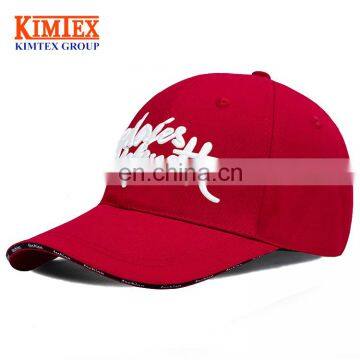 Wholesale Manufacture Custom Cotton Flat Embroidery Sandwich Sports Cap