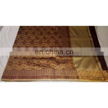 Women's Designer Wedding Wear Red Handmade Valkalam Banarasi Silk Bridal Saree Party Wear Dress photo-2