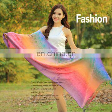 New Minority Style Cotton Flax Tassel Colored Peacock Long Stole Shawl Scarf photo-4