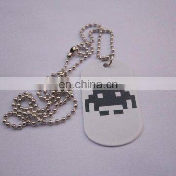 custom metal printed dog tag with ball chain