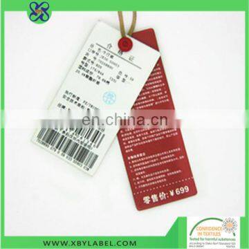 Custom price tags for clothing recycled paper hang tag