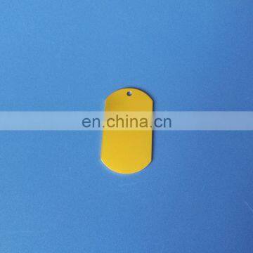 Simple Shiny Gold Blank Dog Tags With Ball Chain