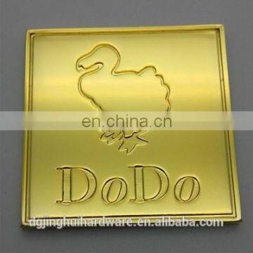 clothing embossed brass nameplate