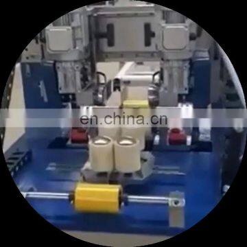 Automatic knurling machine and strip insertion