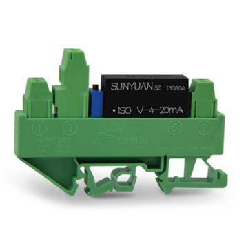 DIN3 Small Size DIN Rail Mounted Voltage to 4-20mA Current Isolated Converter IC DIN3 ISO V-4-20mA