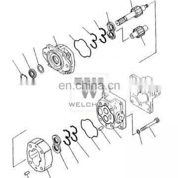 Mini Gear Pump 705-52-30550 Hydraulic Gear Pump Assy WA420-3CS Loader Pilot Double Pump