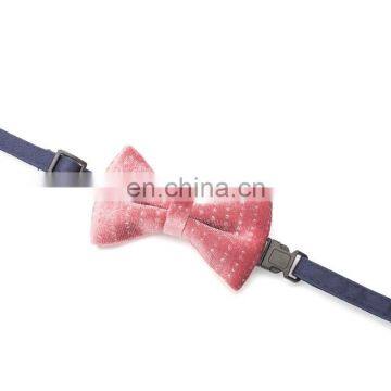 New Autumn and Winter Pet Ornaments British Style Flannel Texture Bright Diamond Dog Bow Tie Cat Bow Tie