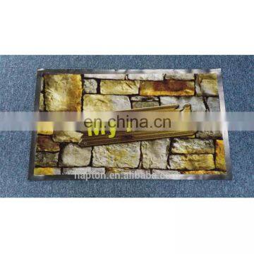 Affordable price china door carpet mat entrance rock design 50*80cm pvc backed nylon printed carpet