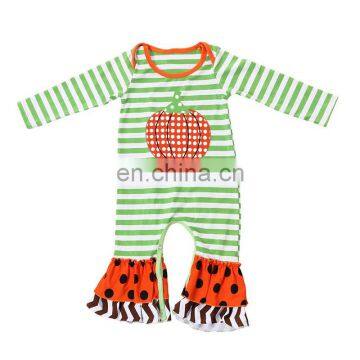 Wholesale Baby Clothes Romper Long Sleeve 100% Cotton Ruffle Baby Romper photo-2