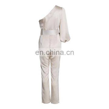 Puff Sleeve Off Shoulder High Waist Waist Jumpsuits Women 2020 Fashion photo-2