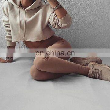 OEM Custom Logo Long Sleeve Thin Fabric Hoodies for Women Crop Tops photo-7