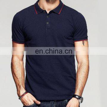 100% Cotton Pique Polo Shirt Custom Fitness Breathable Short Sleeve