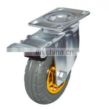 Steel rubber  PU TPR medical  heavy duty cast iron1 inch swivel castor wheel