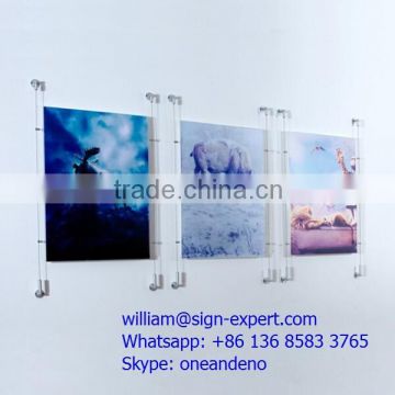 Wall Mounted Cable Wire Suspension Window Display Systems