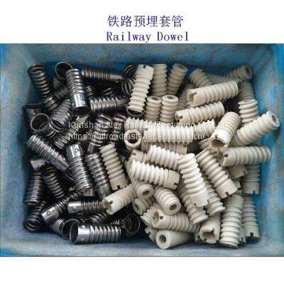 Railway Plastic Screw Dowel Polymer Insert for Concrete Sleeper photo-5