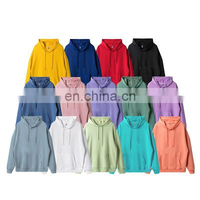 Solid color hedging couple custom loose shoulder drop class clothes wholesale event advertising shirt hooded sweater