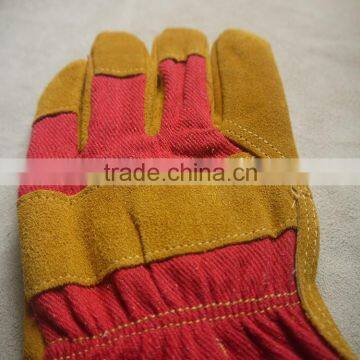 Cow Split Leather Industrial Safety Winter Working Gloves With Full Linning photo-3