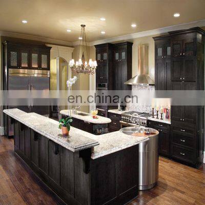 Individual cheap wood kitchen cabinet glass door