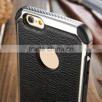 Removable custom design pu leather for iphone 6 plus phone case