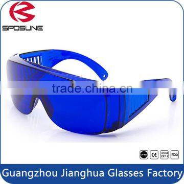 China hot selling safety glasses blue color frame security glasses