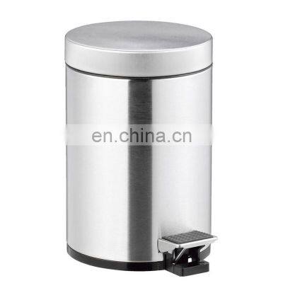 Cheap basic fingerprint-proof 12l pedal bin steel trash can