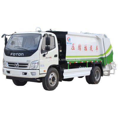 Foton 4x2 LHD RHD 6cbm compressed garbage compactor truck