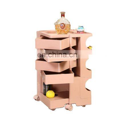 3-Tier 3 Tier Rolling Utility Cart Storage Trolley Easy Ass On rotating cabinet trolley