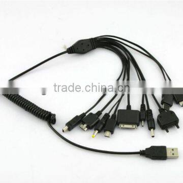 10 in 1 10 in 1 spring universal usb multi charger cable for iphone/samsung,etc