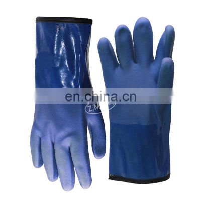 Thickened Cold Weather PVC Warm Lining Work Gloves Liquid Resistant Gloves Chemical Resistant Gloves