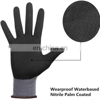 NBR Power Grip Safety Working Gloves Durable Micro Foam Nitrile Coated Flexible Fit Work Gloves For Automotive Steel Stud Framer photo-3