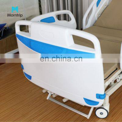 Plastic ABS Siderail Multi-Function Hospital ICU Medical Electric Manual Fowler Bed With 3 Cranks Mute Wheels