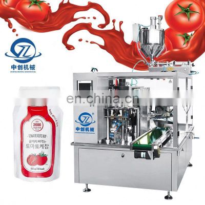 Coffee Milk Packaging Premade Bag Pouch Doypack Yogurt Food Meat Bags Flour Noodles Granola Bar Automatic Powder Packing Machine