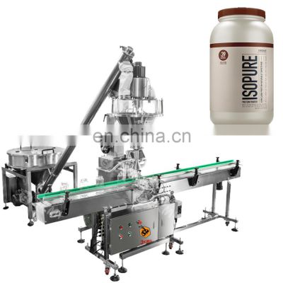 New condition auto washing powder plastic bottle filling capping machine