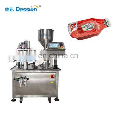 High Quality Sauce Cup Filling Machine Rotary Jelly Cup Filling Sealing Machinery