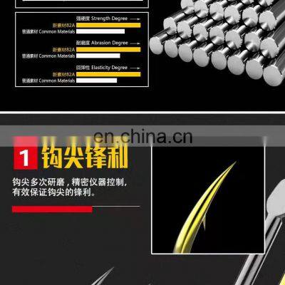 0.5g1g2g3g4g5g Snell Pelagic Very Thin Fishing Hook Explosive Hook Fish Net Fishing Treble Hooks #12 photo-4
