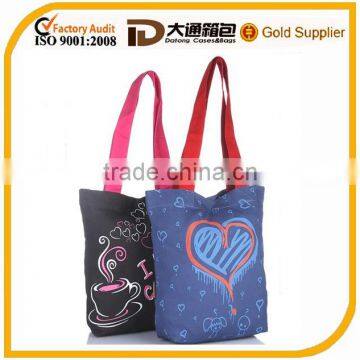 2014 Fashion Collapsible Colorful Canvas Foldable Shopping Bag