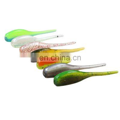 JOHNCOO Fishing Soft Bait Molds Soft Worm 5cm 1g Soft Lure Silicone Tiddler Bait Swimbait Plastic Lure Pasca 12pcs