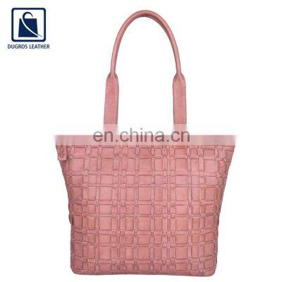 Silver Antique Fitting Swiss Cotton Lining Material High Quality Modern Design Wholesale Women Genuine Leather Handbag