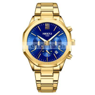 Dropshipping NIBOSI 2519 Luxury Reloj Stainless Steel Back Japan Movt Watches for Men Original photo-3
