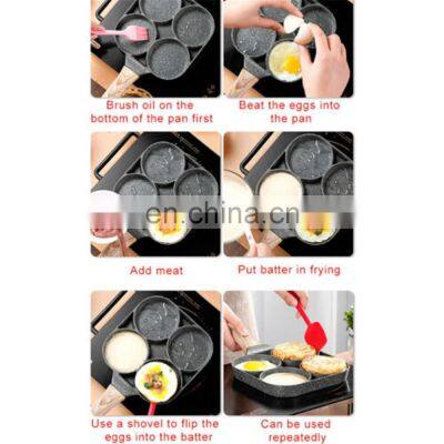 4 Hole Frying Pot Pan Thickened Omelet Pan Non-stick Egg Pancake Steak Cooking Egg Ham Pans Breakfast Maker Cookware photo-5