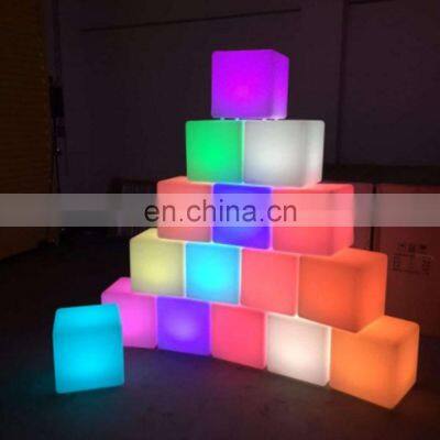 Nightclub Furniture Cube Light Chair New Year Decoration Led Light Rubik cube Table Colors Led Illumination Bar Led Cube Chair