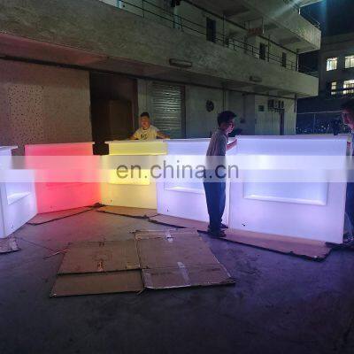 LED Glowing Corner Restaurant Bar Counter Customized Coffee Shop Interior Design Bar Counter for Home