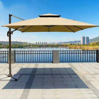 Outdoor Roman Umbrella, Courtyard Umbrella, 10*10 Square Umbrella Big Aluminum Frame photo-2
