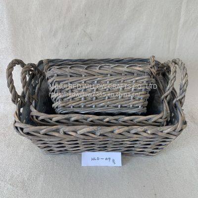 Cheap Willow Wicker Flower/Fruit Basket for Planting Flower Pot,Willow Basket